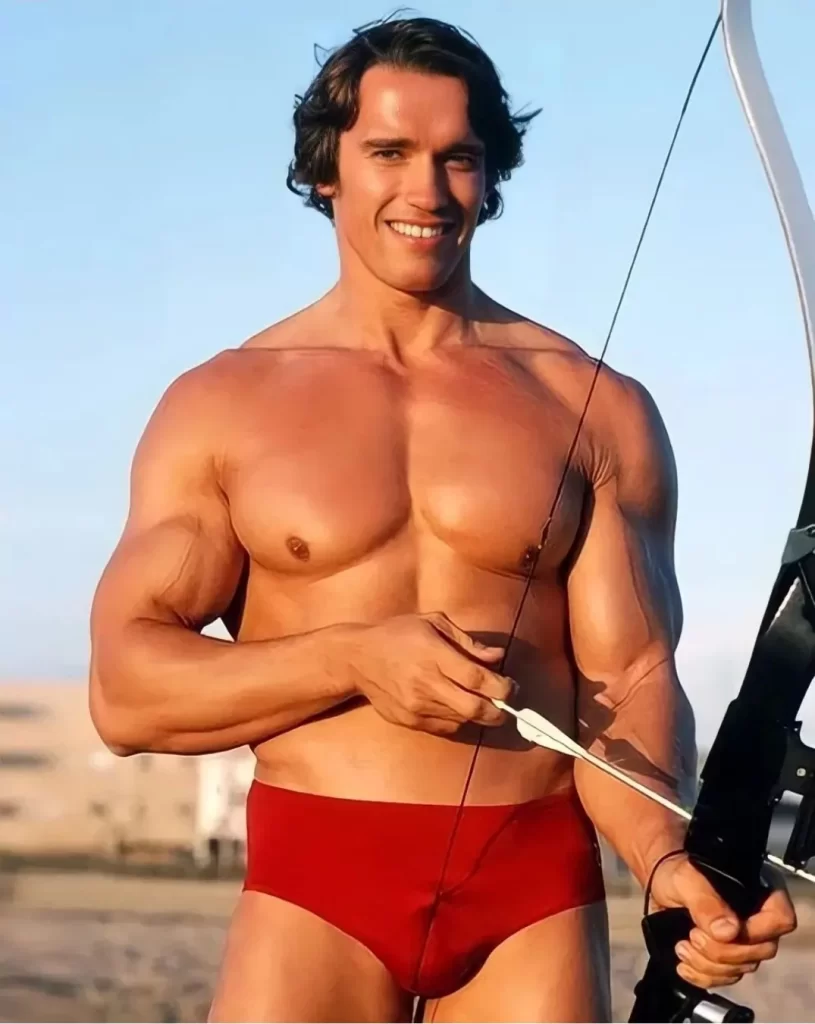Arnold Practicing Archery