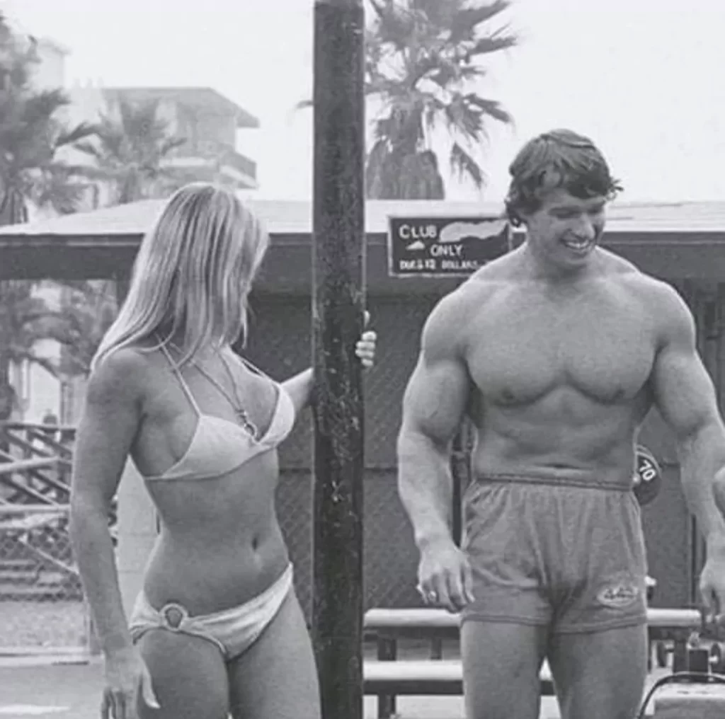 Arnold and his girlfriend