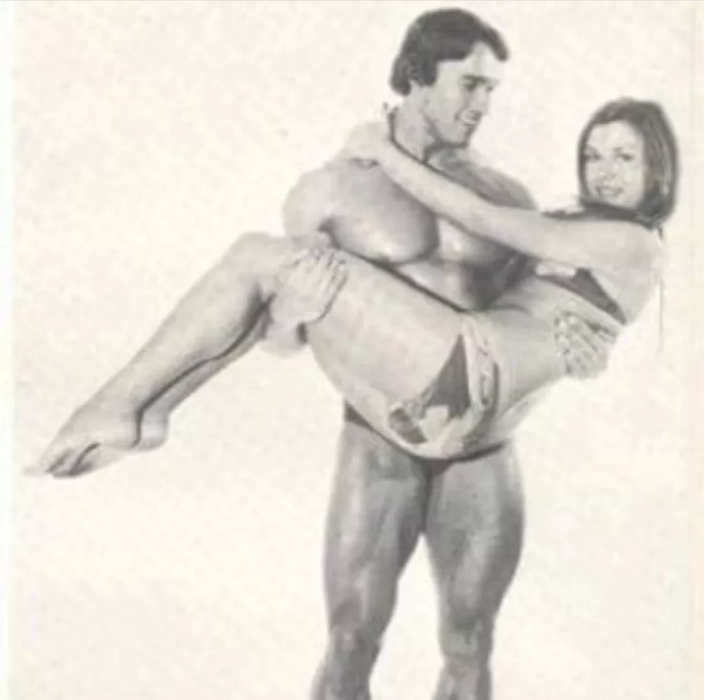 Arnold with his girlfriend