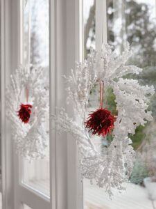 icy holiday wreath